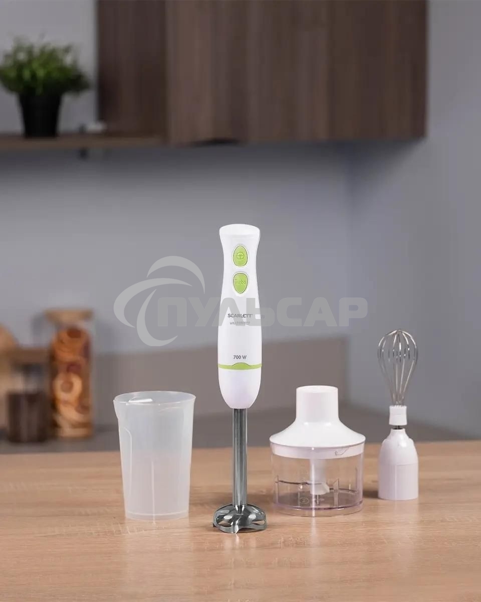 Блендер погружной Scarlett SC-HB42F67, 700Вт белый