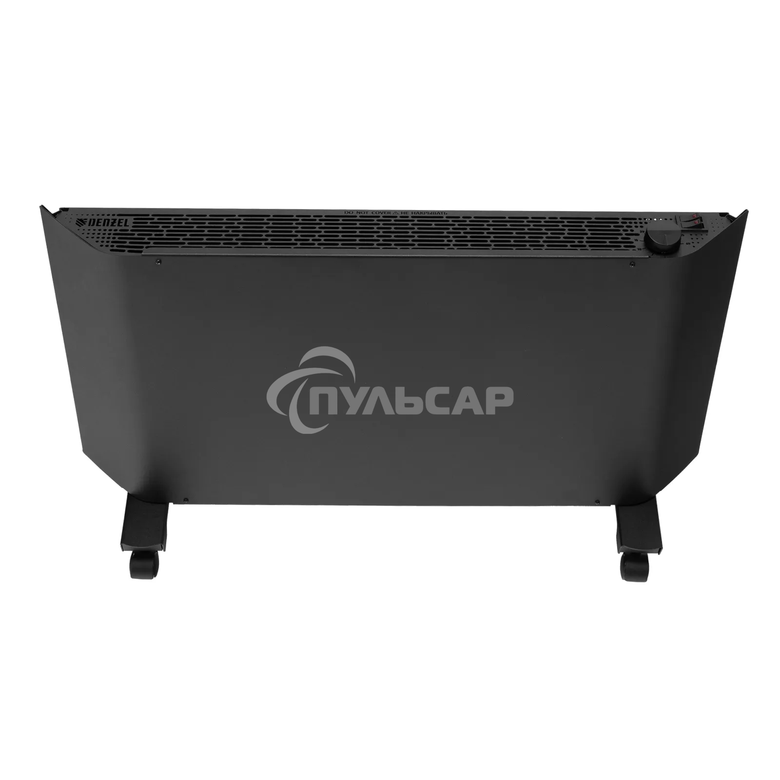 Конвектор Denzel XCE-2000B черный, 2000 Вт, 25 м2, термостат