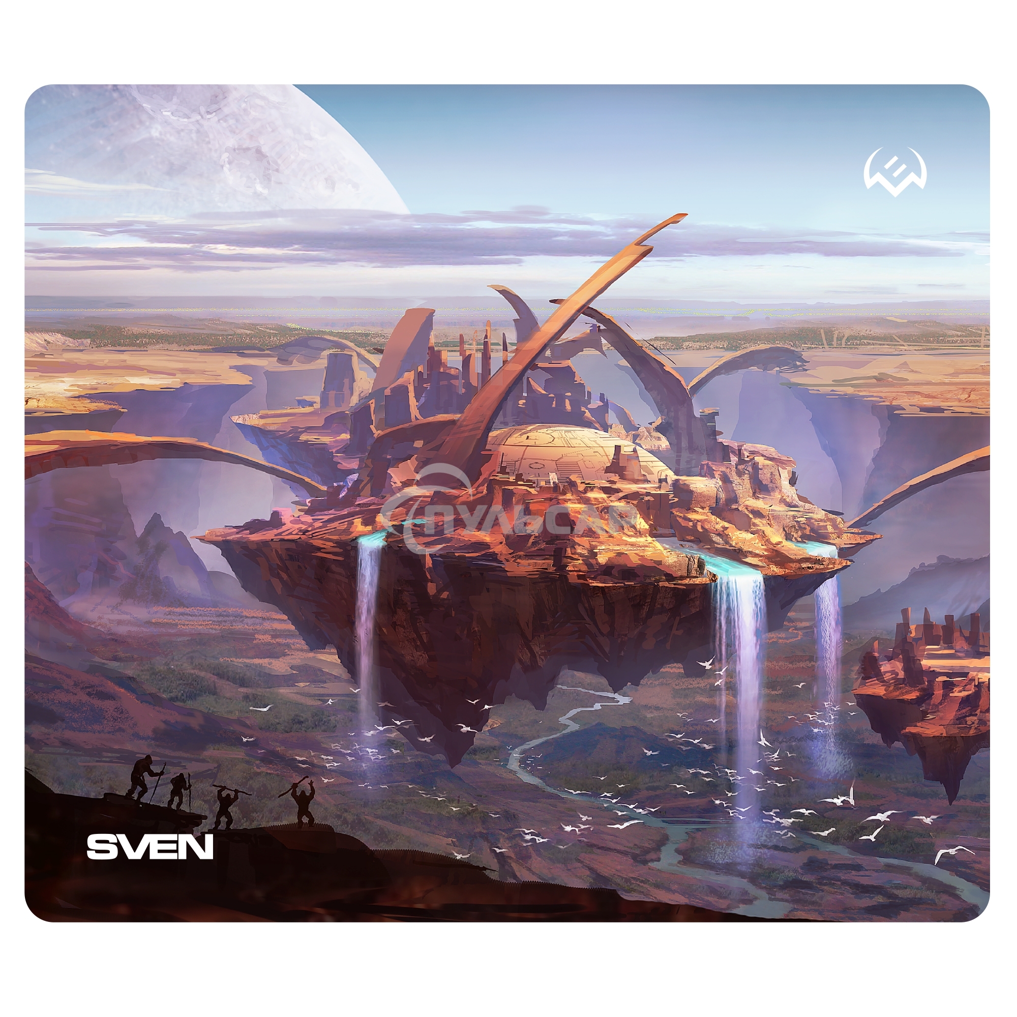 Игровой коврик для мыши (230 х 200 х 2 мм, ткань, резина) SVEN MP-G03S Island