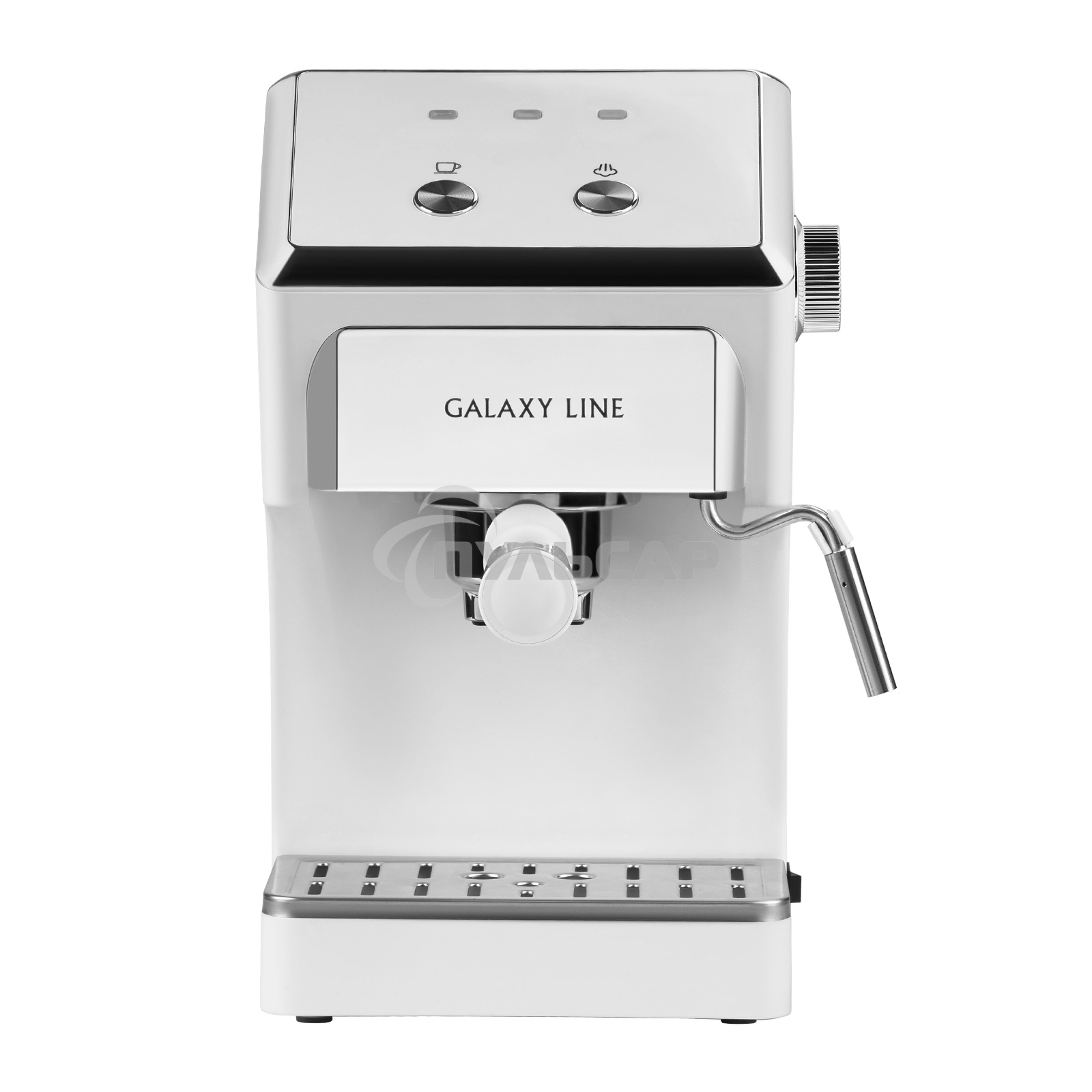 Кофеварка рожковая Galaxy Line GL 0756 белый, исп. кофе - молотый, 1.5 л, 1500 Вт, 20 бар