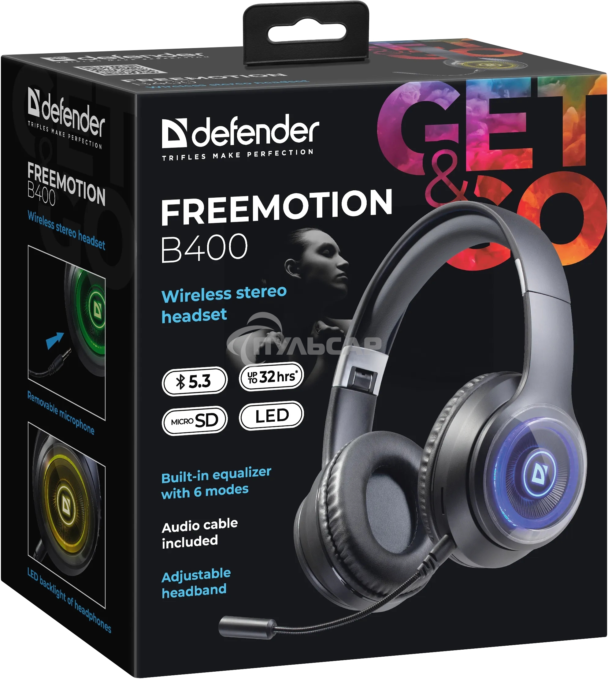 Гарнитура Defender Wireless FREEMOTION B400 черный