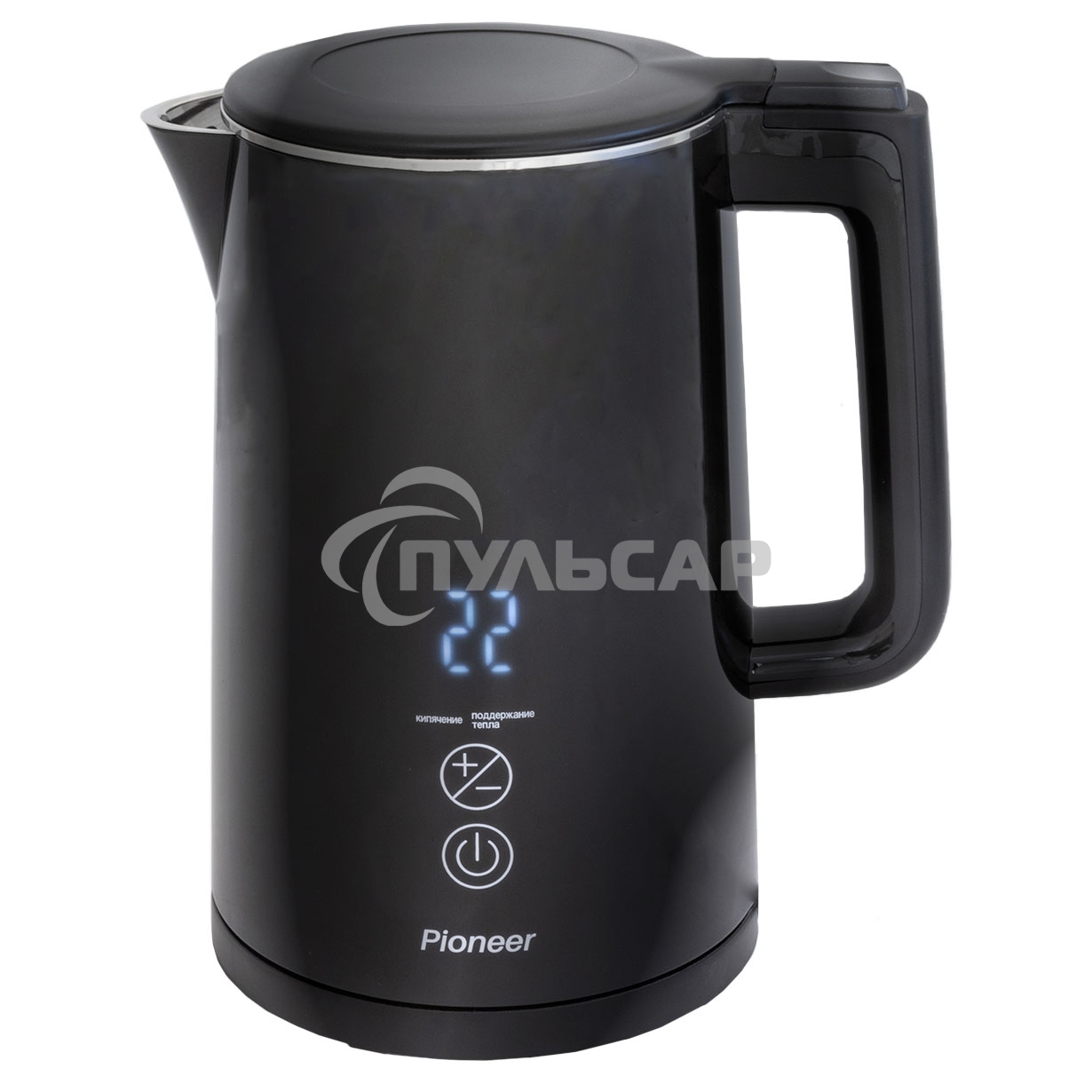 Чайник электрический Pioneer KE577M черный 1.5 л, 2000 Вт
