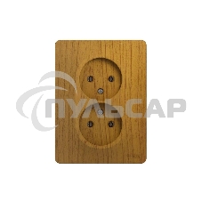 Розетка 2-м СП Glossa 16А IP20 без заземл. в сборе дер. дуб SchE GSL000520