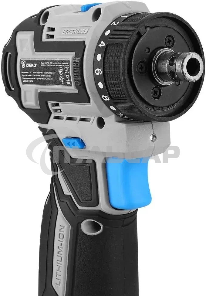 Дрель-шуруповерт DEKO Loner 12V Pro 085-1121, Аккумуляторная, 12В, 1АКБ, Кейс