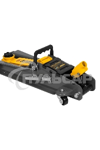 Домкрат гидравлический подкатной с фиксатором Denzel 2,5 т,85-385 мм, в пласт. кейсе