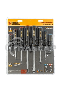 Набор отверток на полке Denzel 8 шт., PH+SL, S2, 3к рукоятка