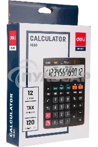 Калькулятор настольный Deli Core E1630 черный 12-разр.