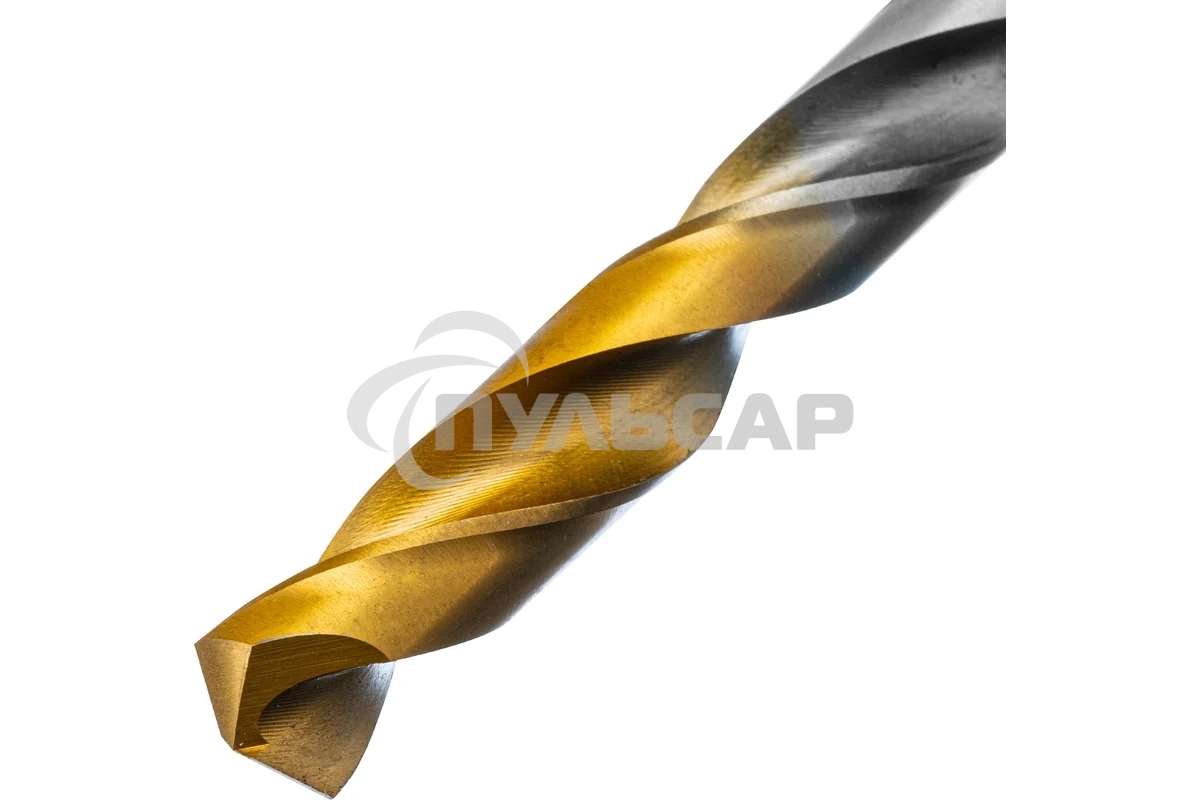 Сверло спиральное по металлу Denzel 9 х 175 мм, Р6М5, Golden Tip, удлиненное