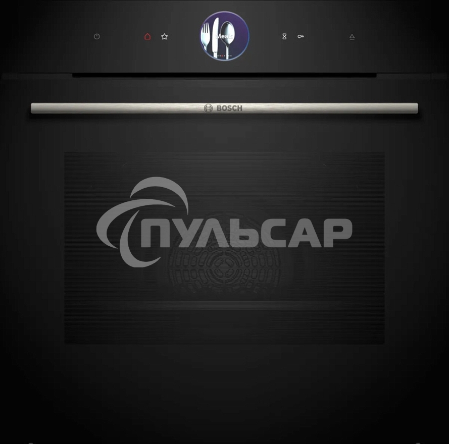 Духовой шкаф Bosch HSG7361B1 Home Connect!! Serie 8, черный, 21 режим + комбинированные режимы, функция приготовление на пару 100%, 4-слойное остекление, 3 цветных текстовых TFT-дисплея 2,5