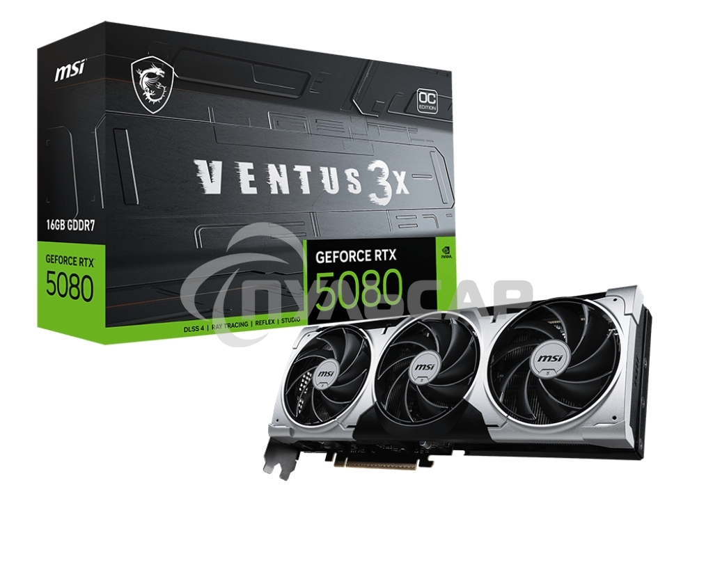 Видеокарта MSI RTX 5080 VENTUS 3X OC PLUS 16Gb GDDR7 256bit 3xDP HDMI 3FAN RTL