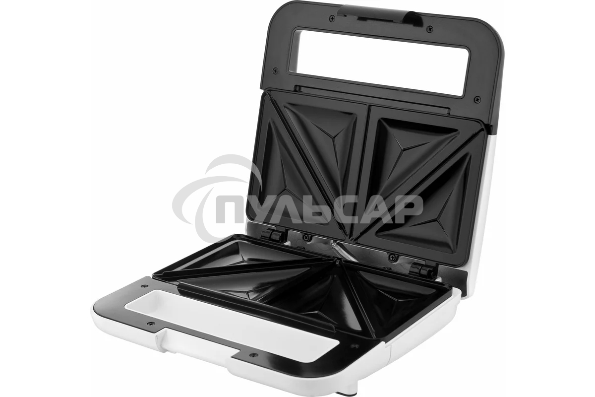 Сэндвичница BRAYER BR2201 750 Вт, пластины с антипр. покрыт 22,4*12,2 см, белый/черный