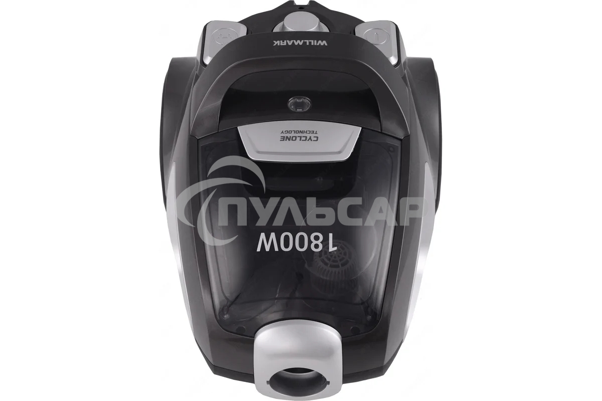 Пылесос Willmark VC-1865CY черно-серый, 380/1800 Вт, уборка сухая, пылесборник контейнер 2 л