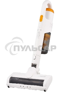 Пылесос вертикальный Coolfort CF-3001 белый, питание от аккумулятора, 150 Вт, уборка сухая, пылесборник 0.5 л, работа от АКБ max 30 мин.