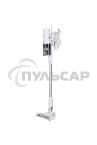 Пылесос вертикальный Nordfrost V 400 белый, питание от сети, 220 Вт, уборка сухая, пылесборник 0.5 л, работа от АКБ max 60 мин