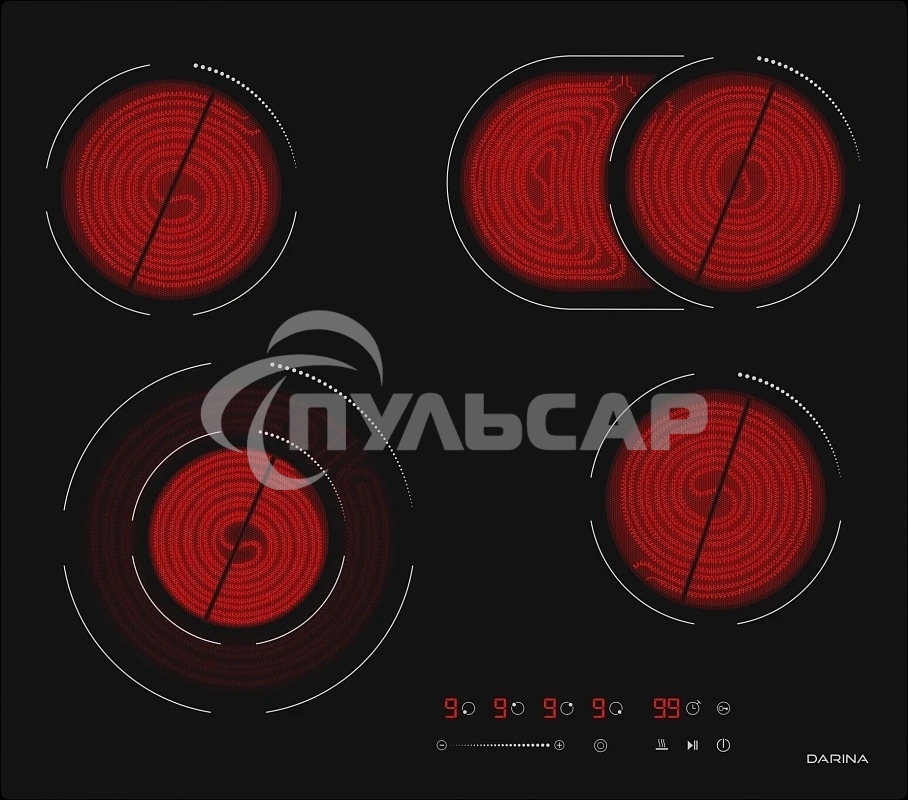 Электрическая варочная панель Darina 6Р Е328 B черный