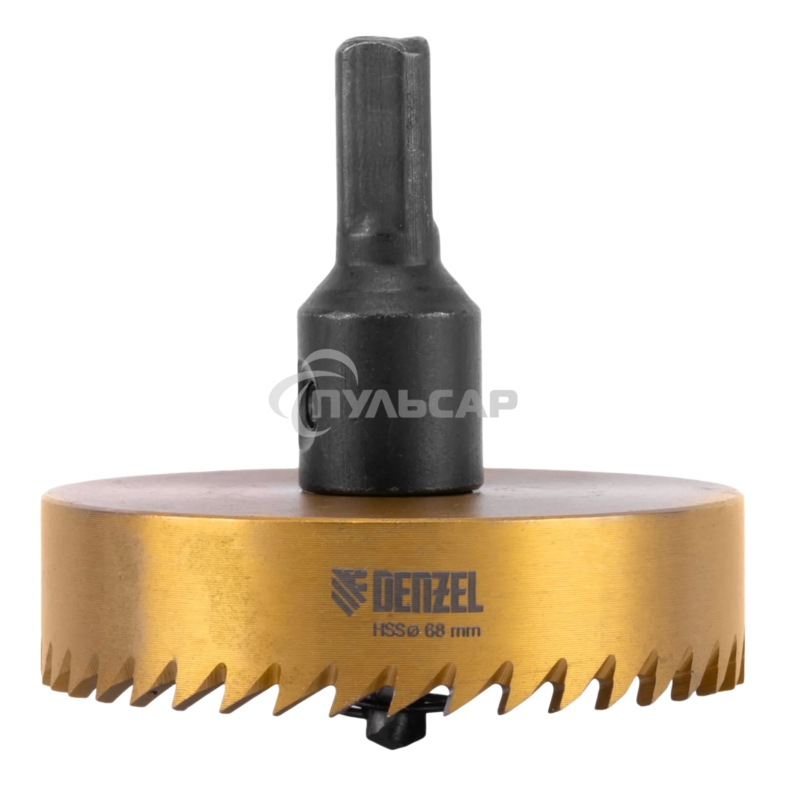 Коронка по металлу Denzel HSS, 68 мм, нитридтитановое покрытие