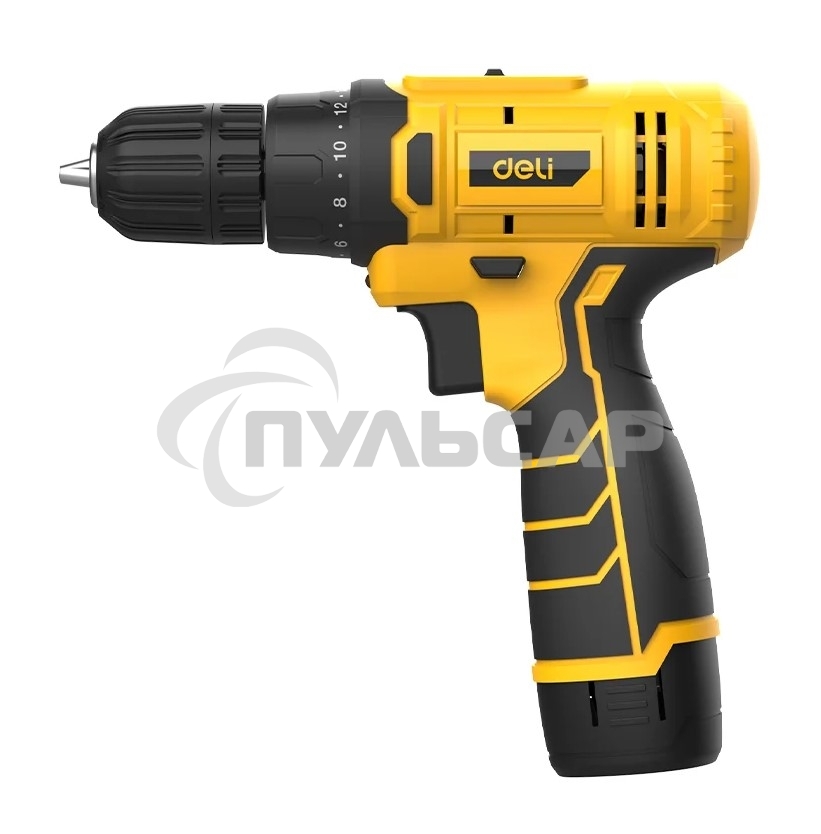 Дрель-шуруповерт Deli DL-DZ12-4A2, Аккумуляторная, 12В, 1 АКБ