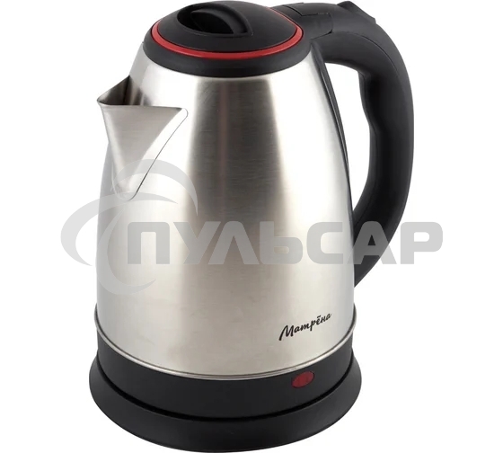 Чайник электрический Матрена MA-001 1,8 л, сталь,цвет крышки красный (005457)