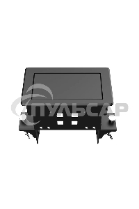 Прямоугольный металлический корпус Wize Pro WRTS-04BOX-B для модульной системы врезного лючка в стол с убирающейся крышкой для установки до 4 модулей-вставок, преустановленная рамка, черный