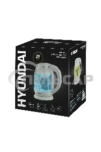 Чайник электрический Hyundai HYK-S3808 1.7л. 2200Вт белый (корпус: стекло)