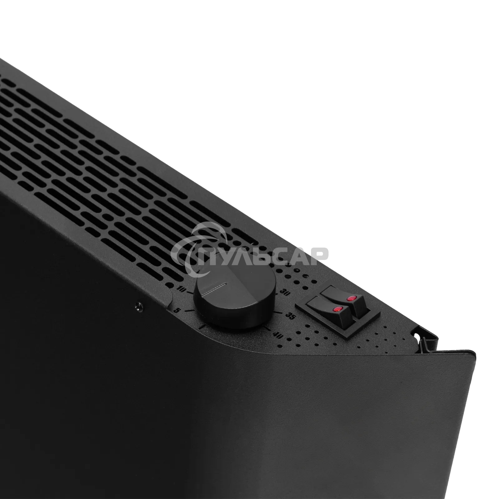 Конвектор Denzel XCE-2000B черный, 2000 Вт, 25 м2, термостат