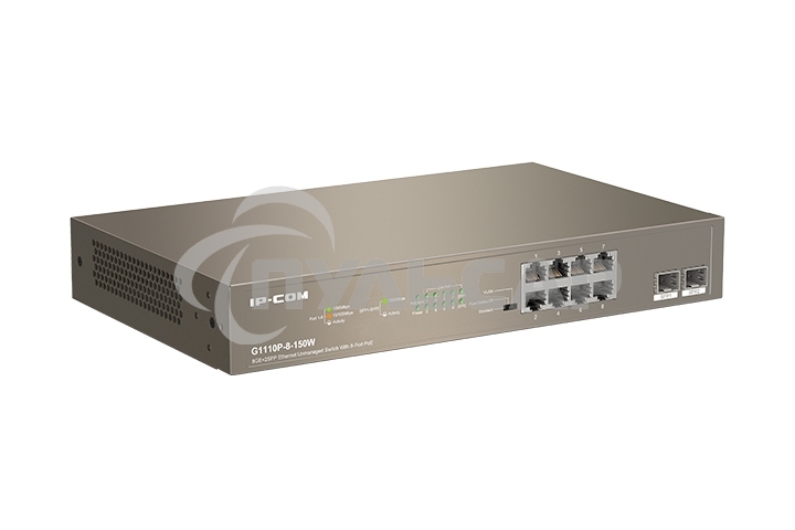 Неуправляемый коммутатор IP-COM G1110P-8-150W Ethernet 8GE+2SFP С 8-Портовым PoE