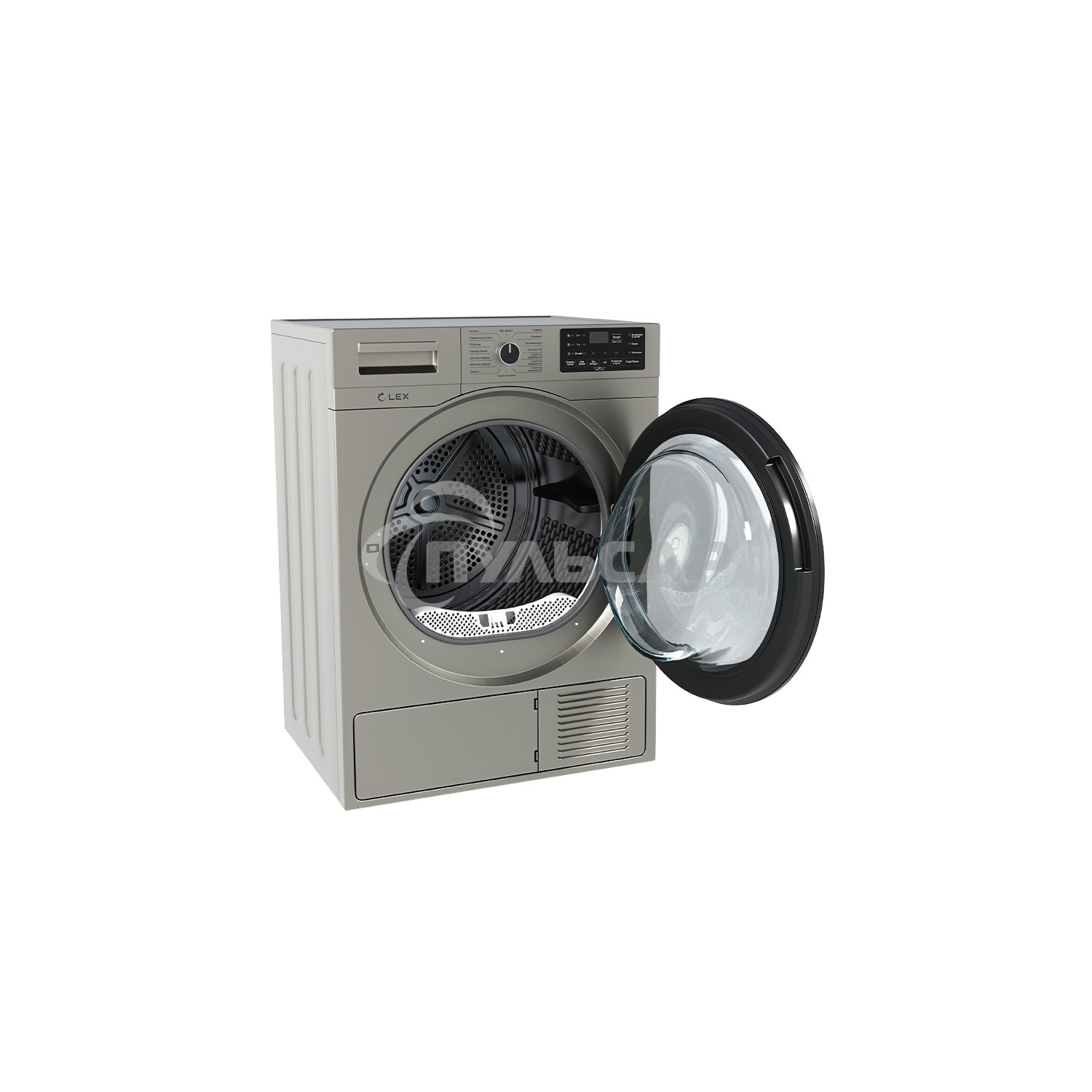 Сушильная машина LEX LDM10GrD серый, 10 кг, сушка - конденсационная, программ - 16, 60 x 85 x 62 см