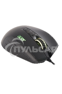 Мышь проводная Acer OMW124 черный, 6400 dpi, USB, кнопки - 8