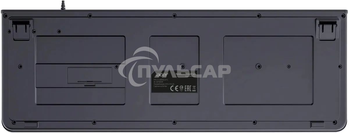 Клавиатура проводная Acer OKW400 черный USB Multimedia (ZL.KBDEE.01C) кабель 1.8м