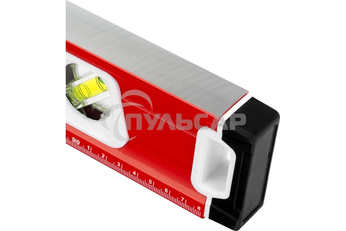 Уровень алюминиевый Matrix, магнит фрезеров 3 глазка 2 комп, рукоятки, 1000 мм