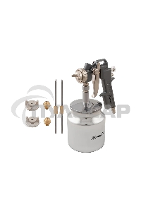 Краскопульт пневматический Matrix с нижним бачком v=075k + сопла диаметром 1.2 1.5 и 1.8мм