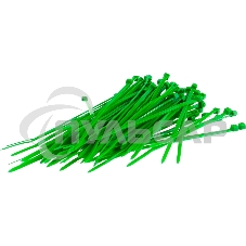 Хомуты Сибртех 100 х 2,5 мм, пластиковые, зеленые, 100 шт.