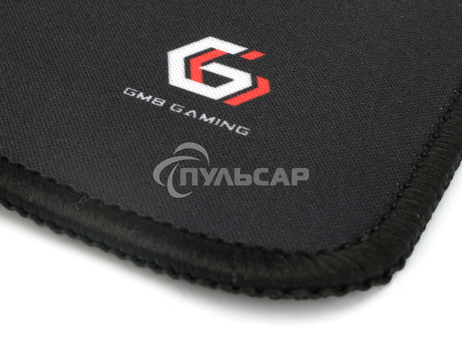 Коврик для мыши Gembird MP-35-30-BLACK, черный, 350х300х3мм, ткань/резина, оверлок, коробка