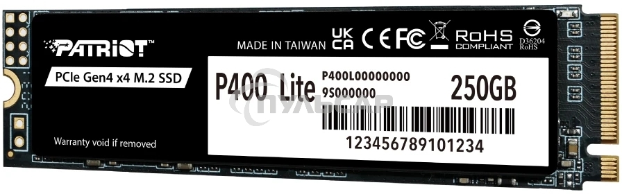 Накопитель SSD M.2 2280 PCIE 250Gb P400 Lite PATRIOT P400LP250GM28H