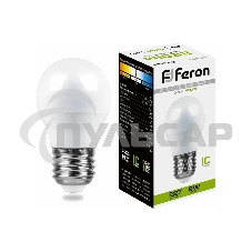 Лампа светодиодная Feron LB-550 9W 230V E27 4000K G45