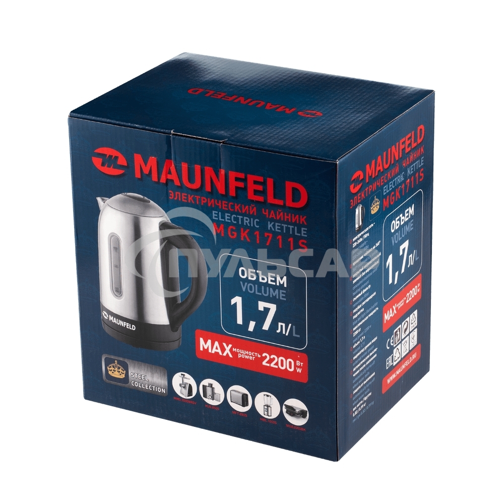 Чайник Maunfeld MGK1711S нержавейка