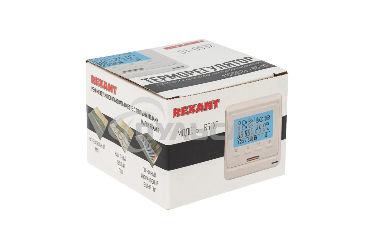 Терморегулятор Rexant с дисплеем и автоматическим программированием /R51XT/ 51-0532