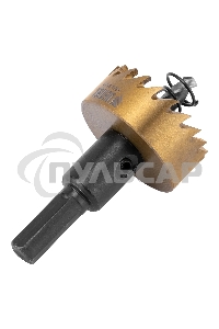 Коронка по металлу Denzel HSS, 35 мм, нитридтитановое покрытие