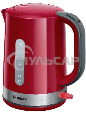 Чайник электрический Bosch TWK6A514 1.7л. 2200Вт красный корпус: пластик