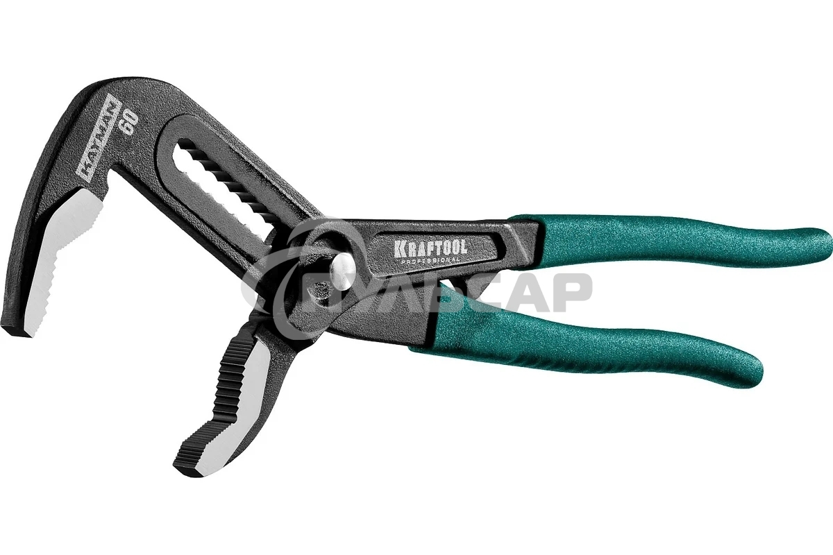 Клещи переставные KRAFTOOL 22353-25 Bulldog Cr-V, max захват 60мм, губки 6мм, 250мм