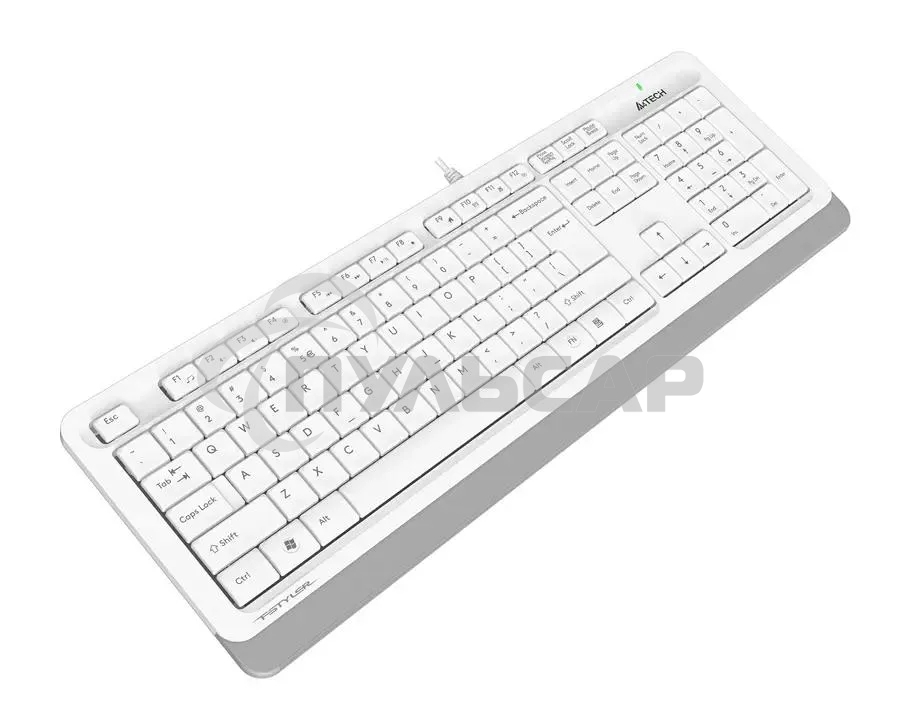 Клавиатура проводная A4Tech Fstyler FK10, USB, белый/серый