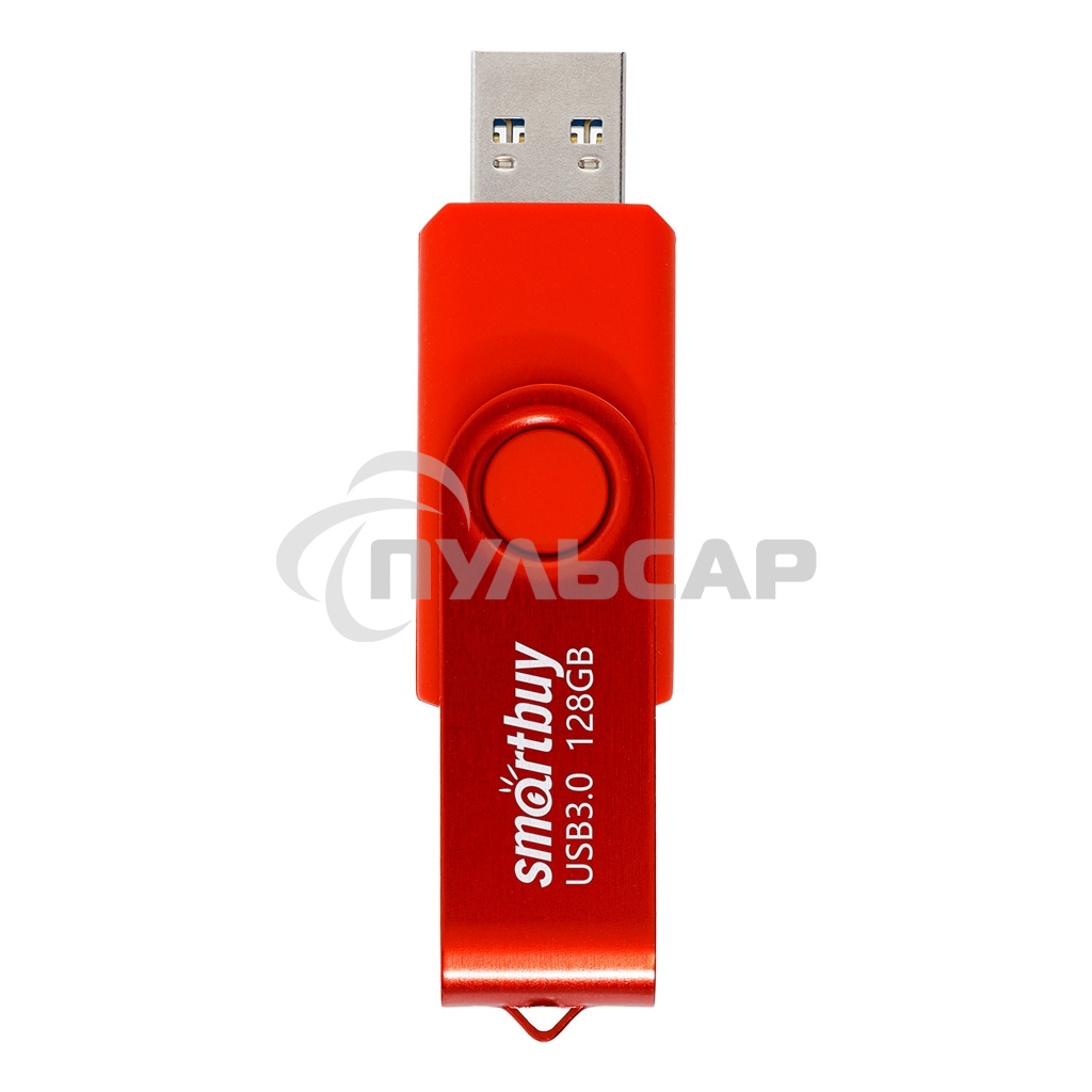 Флешка USB R/W SmartBuy Twist Red (SB128 Gb3TWR), 128 Gb, USB 3.0, R/W 90/40, красный