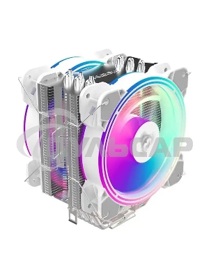 Кулер для процессора Alseye H120D белый, 120 мм, алюминий/медь, 2000 об/мин, 35.5 дБ, 4 pin, 200 Вт, 154 мм