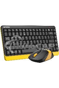 Комплект клавиатура + мышь A4Tech Fstyler FG1110 клав:черный/желтый мышь:черный/желтый USB беспроводная Multimedia (FG1110 BUMBLEBEE)