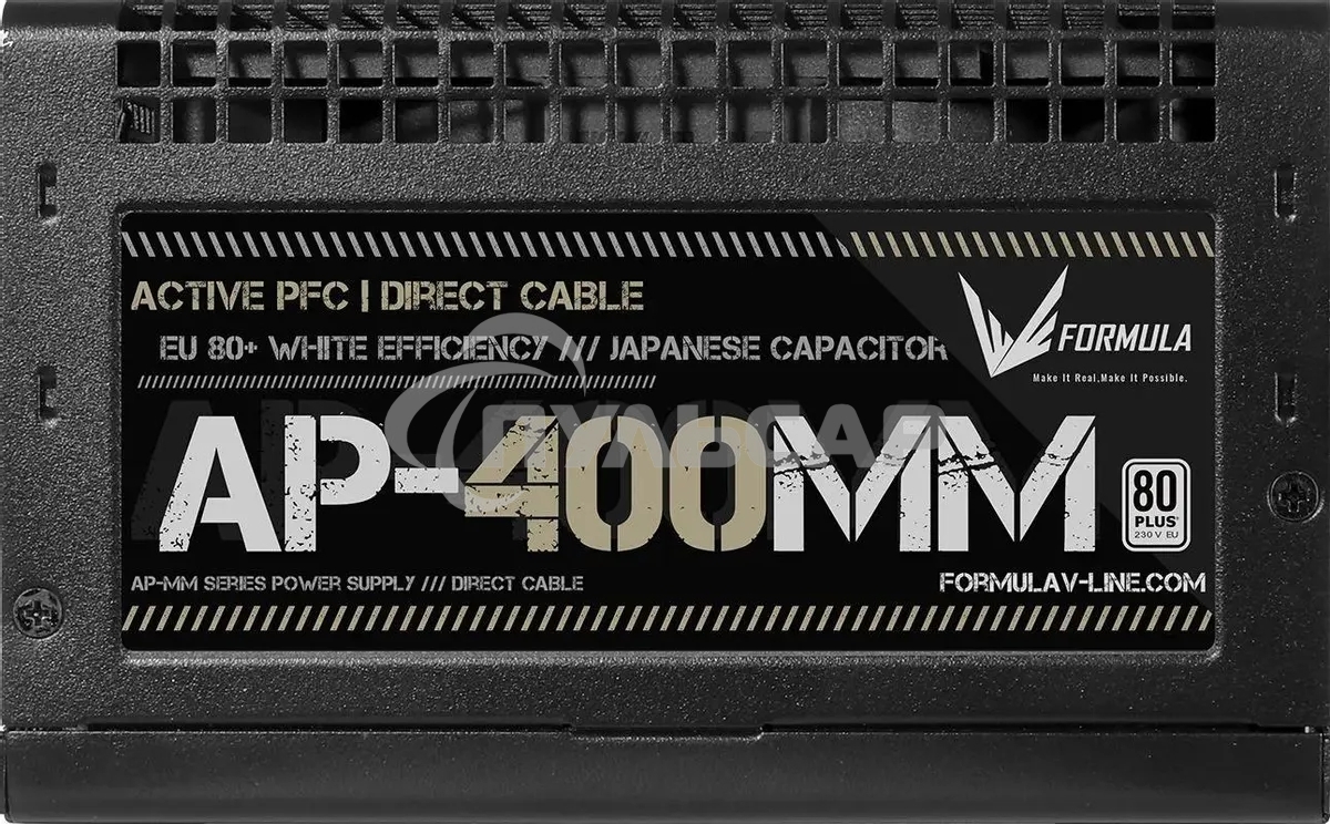 Блок питания Aerocool / Formula ATX 400W AP-400ММ 80 PLUS WHITE (20+4pin) APFC 120мм fan 6xSATA RTL