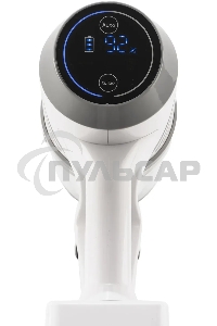 Пылесос вертикальный Coolfort CF-3002 белый, питание от аккумулятора, 120 Вт, уборка сухая, пылесборник 0.9 л, работа от АКБ max 32 мин.