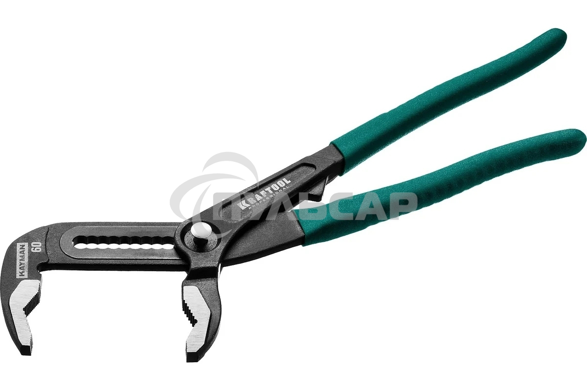 Клещи переставные KRAFTOOL 22353-25 Bulldog Cr-V, max захват 60мм, губки 6мм, 250мм