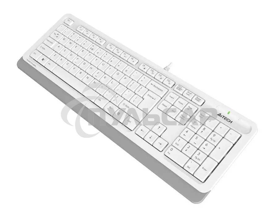 Клавиатура проводная A4Tech Fstyler FK10, USB, белый/серый