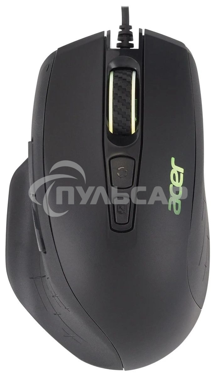 Мышь проводная Acer OMW124 черный, 6400 dpi, USB, кнопки - 8