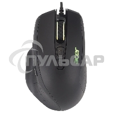 Мышь проводная Acer OMW124 черный, 6400 dpi, USB, кнопки - 8